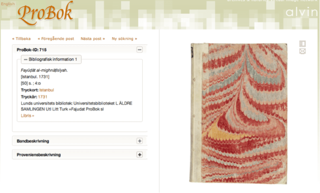 Bibliografisk information i ProBok